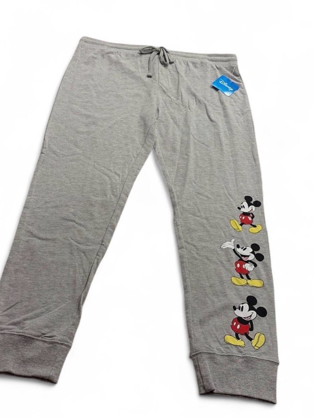 NWT Disney Gray Lounge Pants with Mickey Mouse Side Print Sz XL (15/17) NWT - Picture 1 of 9